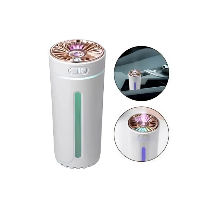 Mini Araç Nemlendirici 5 Esans Hediyeli Usb Işıklı Koku Difüzörü