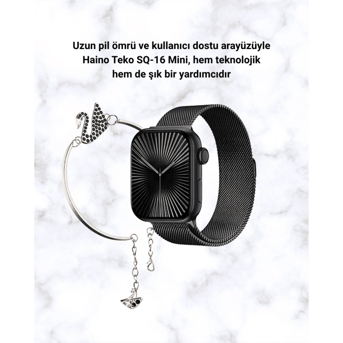 Mini Series 10 Akıllı Saat | 3 Kordon + Bileklik Hediyeli, Tüm Telefonlarla Uyumlu