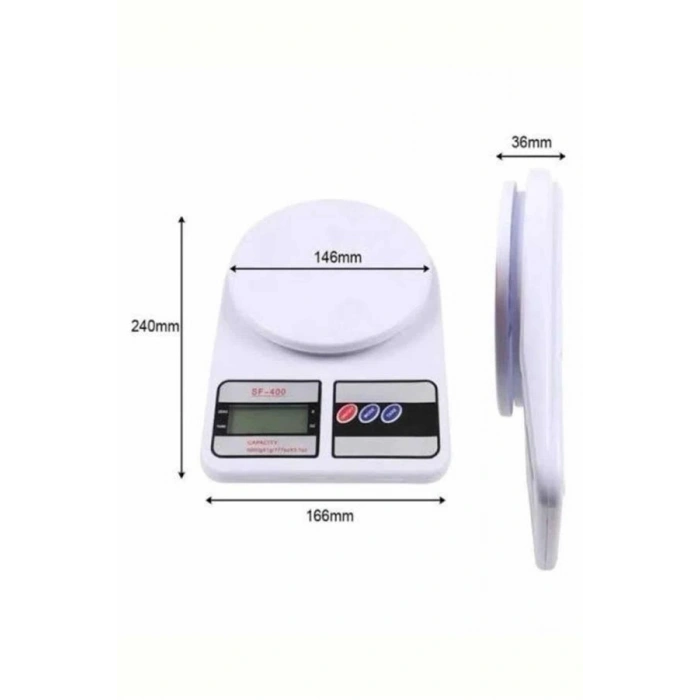 Mutfak Tartısı Dijital Göstergeli Hassas Tartı 10 Kg Kapasiteli