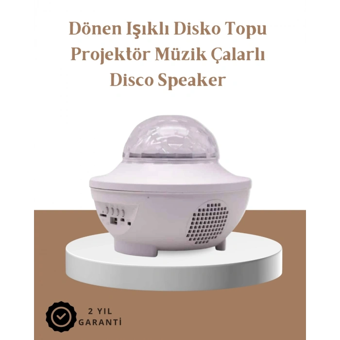 Müzik Ritimli Işık Değişimi & Dönen Dalga Efekti – Galaxy Projektör