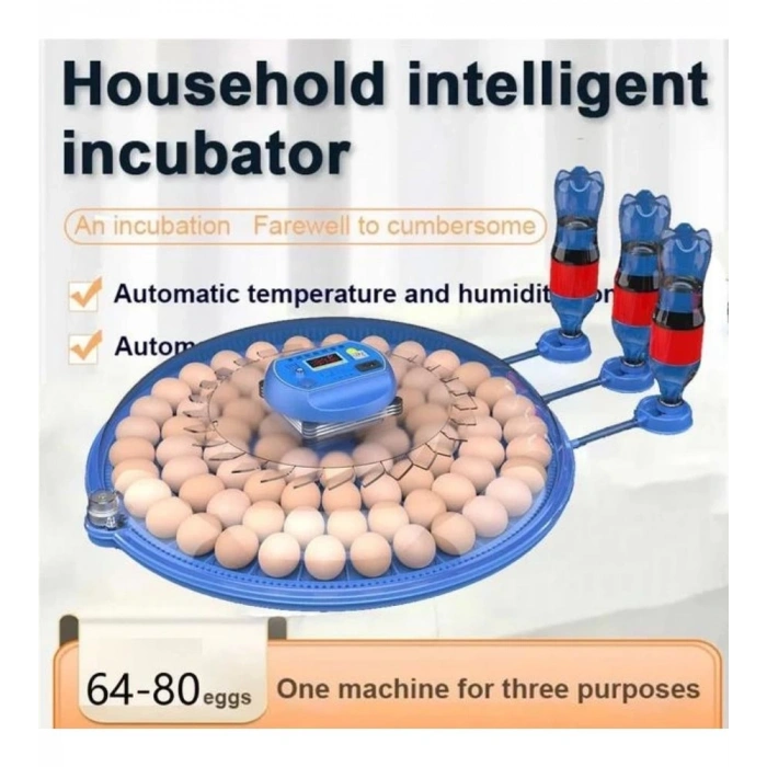 Mz-80/240 Çift Viyollü Tam Otomatik Kuluçka Makinesi Wifi Ampul Kamera Hediyeli Çiftlik Tipi