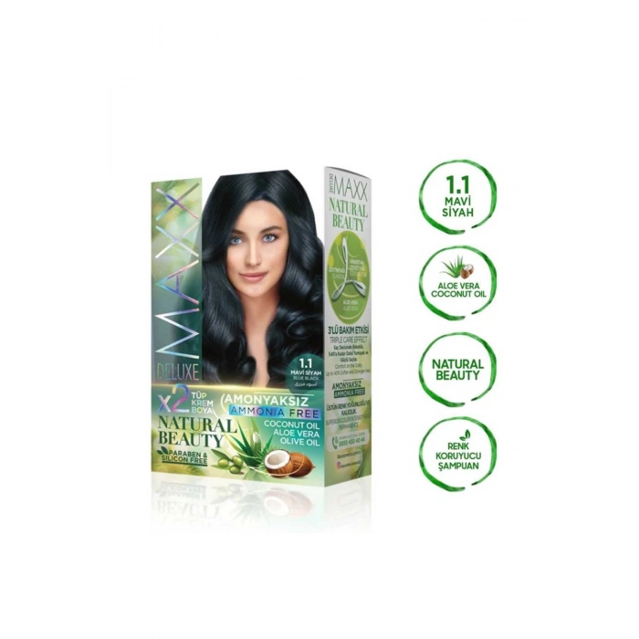 Natural Beauty Amonyaksız Saç Boyası 1.1 Mavi Siyah (599)