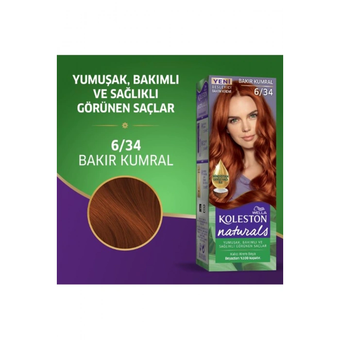 Naturals Saç Boyası Bakır Kumral 6/34 2X Paket (599)