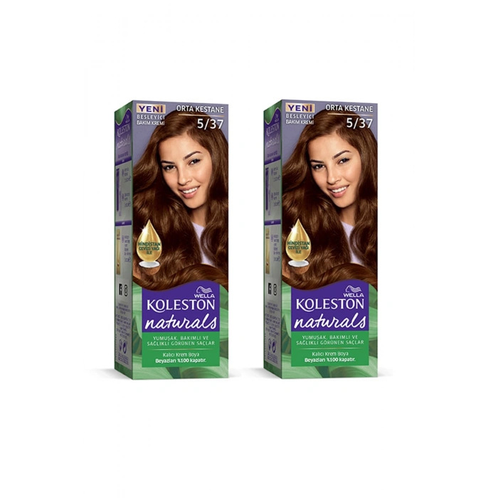 Naturals Saç Boyası Orta Kestane 5/37 2X Paket (599)