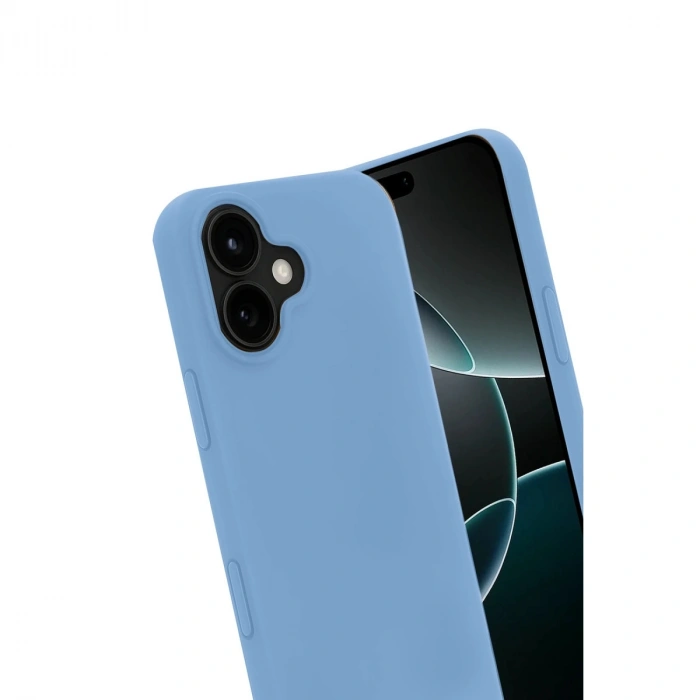 Newface Apple İphone 17 Nano İçi Kadife Silikon - Mavi