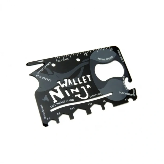 Ninja Wallet Survival Acil Durum Kiti / Kartı - 18 İn 1