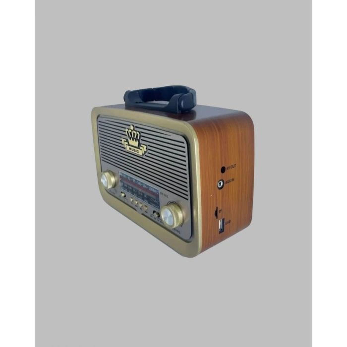 Nostalji Bluetooth Radyo Fm Am Sw Ahşap Eskitme Tasarım Yeni Nesil
