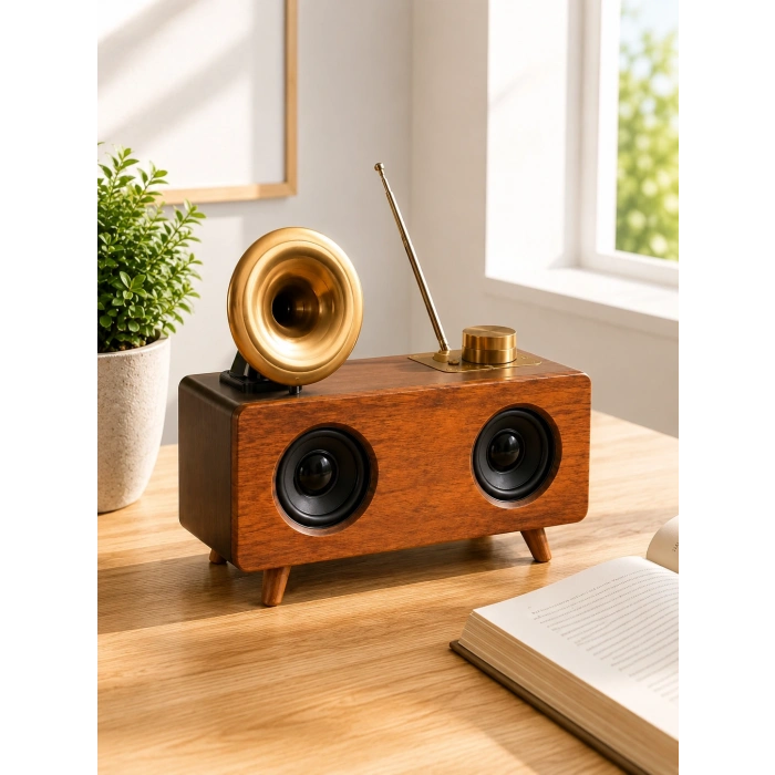 Nostaljik Radyo Bluetooth Bağlantılı Şarjlı Yüksek Ses Kaliteli Yeni Nesil