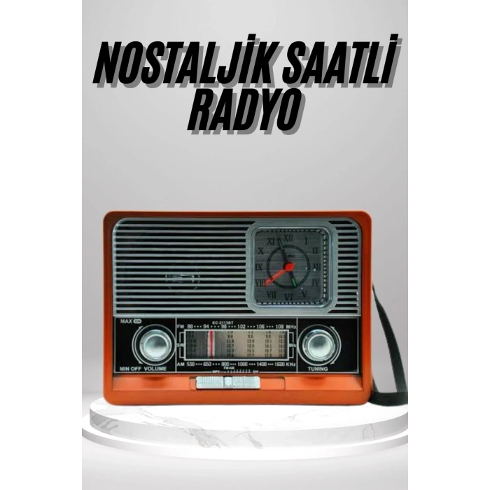Nostaljik Vintage Radyo Taşınabilir Bluetooth Bağlantılı Hoparlör Radyo