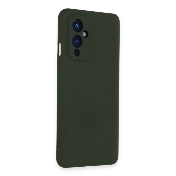 One Plus 9 Kılıf Nano İçi Kadife Silikon - Koyu Yeşil