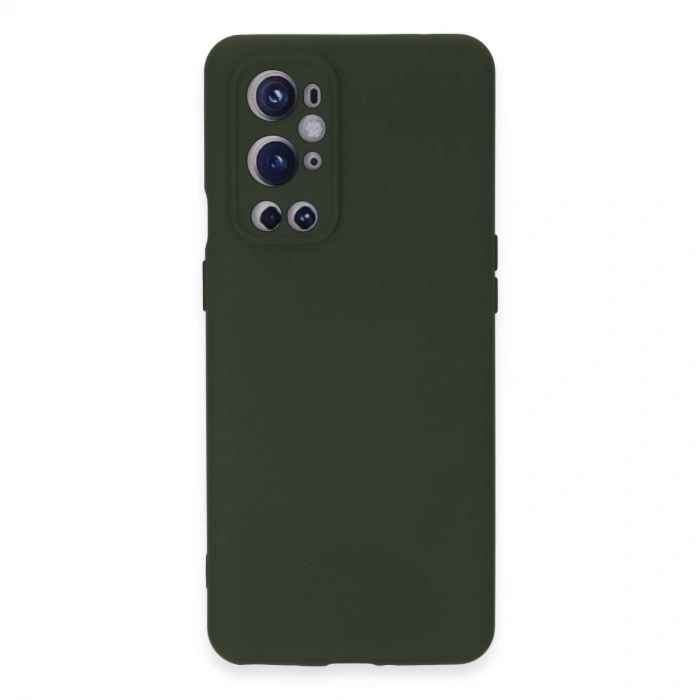 One Plus 9 Pro Kılıf Nano İçi Kadife Silikon - Koyu Yeşil