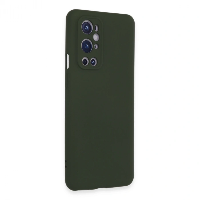 One Plus 9 Pro Kılıf Nano İçi Kadife Silikon - Koyu Yeşil
