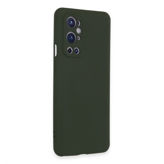 One Plus 9 Pro Kılıf Nano İçi Kadife Silikon - Koyu Yeşil