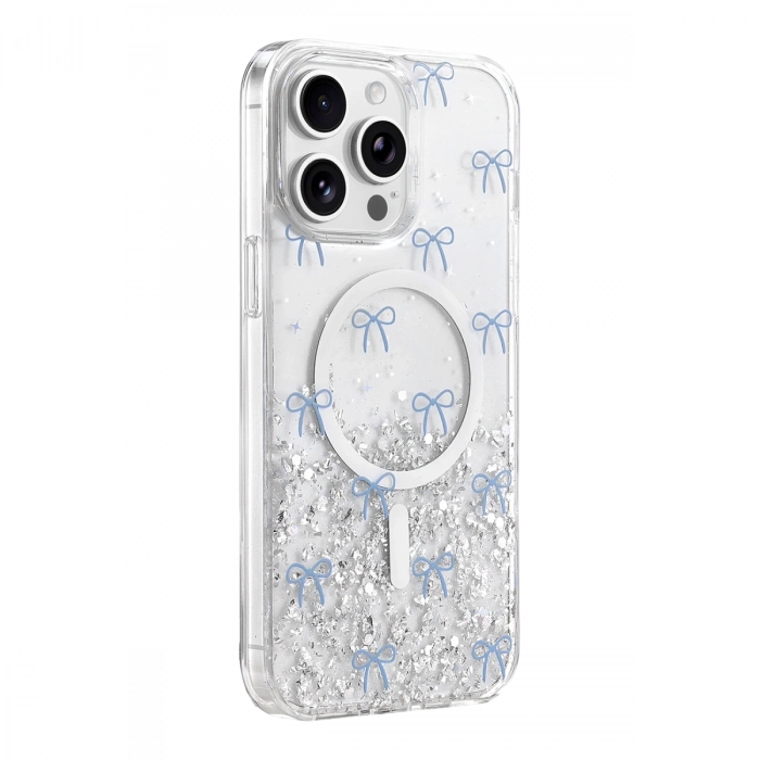Onegif Apple İphone 14 Pro Max Misk Simli Magsafe Kapak - Desen 3