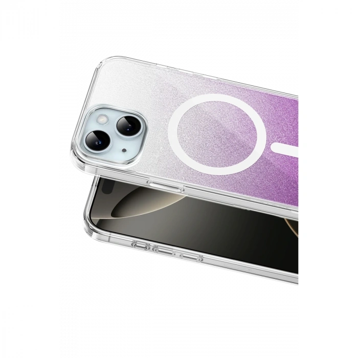 Onegif Apple İphone 15 Sora Simli Magsafe Kapak - Mor