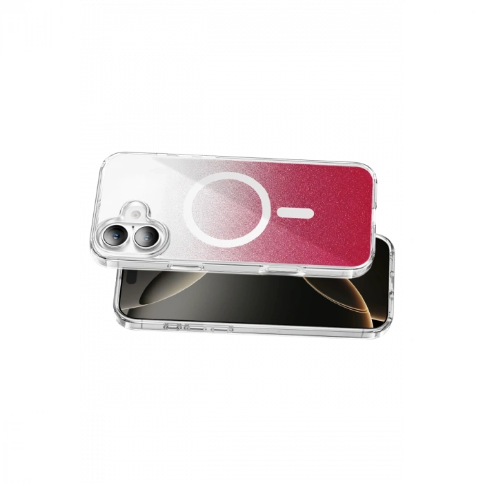 Onegif Apple İphone 16 Sora Simli Magsafe Kapak - Kırmızı