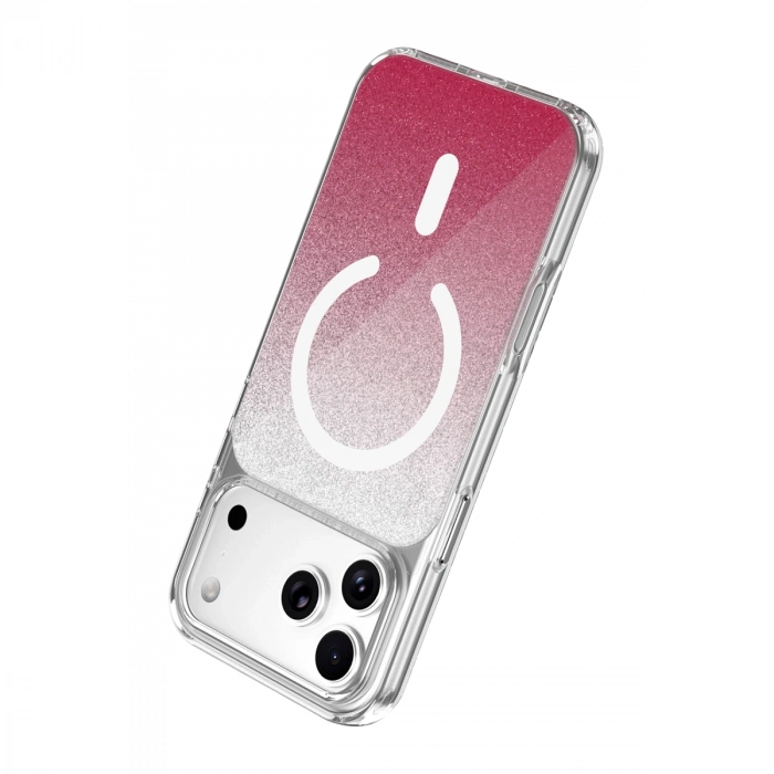Onegif Apple İphone 17 Pro Max Sora Simli Magsafe Kapak - Kırmızı