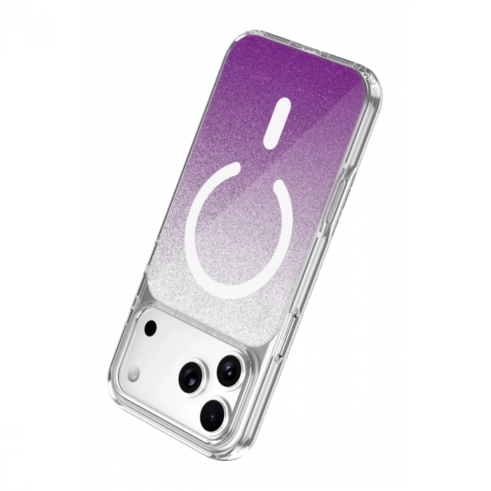 Onegif Apple İphone 17 Pro Max Sora Simli Magsafe Kapak - Mor
