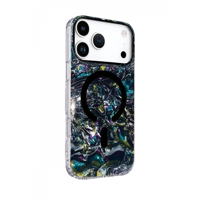 Onegif Apple İphone 17 Pro Mila Dalgalı Magsafe Kapak - Lacivert