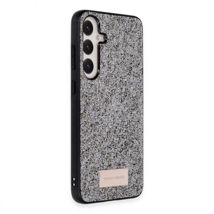 Onegif Samsung Galaxy A05s Bright Simli Kapak - Gümüş