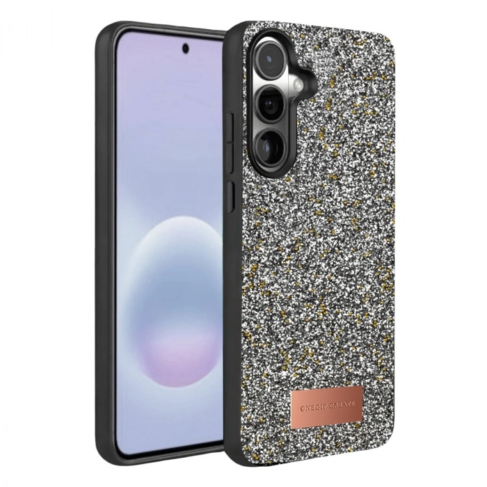 Onegif Samsung Galaxy A37 5g Bright Simli Kapak - Gold