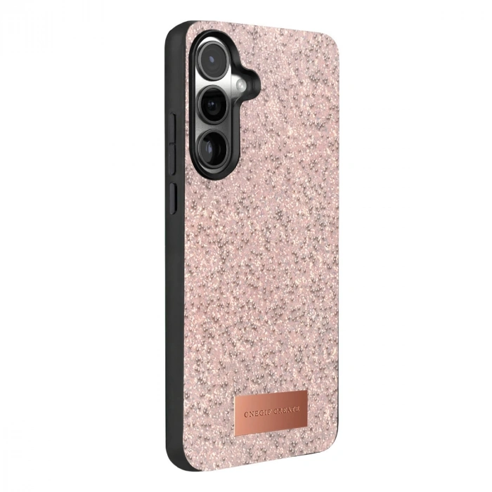 Onegif Samsung Galaxy A37 5g Bright Simli Kapak - Pembe