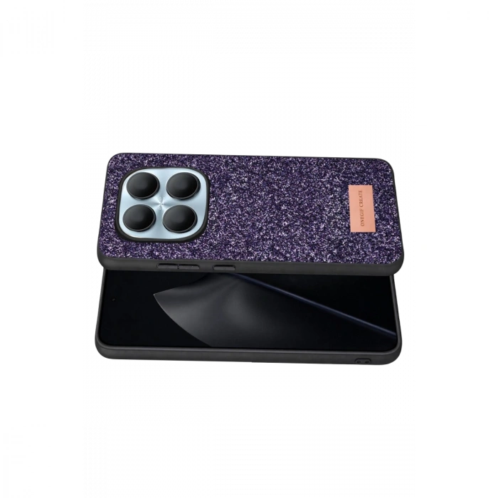 Onegif Xiaomi Redmi Note 15 4g Bright Simli Kapak - Derin Mor