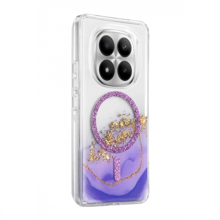 Onegif Xiaomi Redmi Note 15 Pro 4g Lotus Simli Magsafe Kapak - Mor