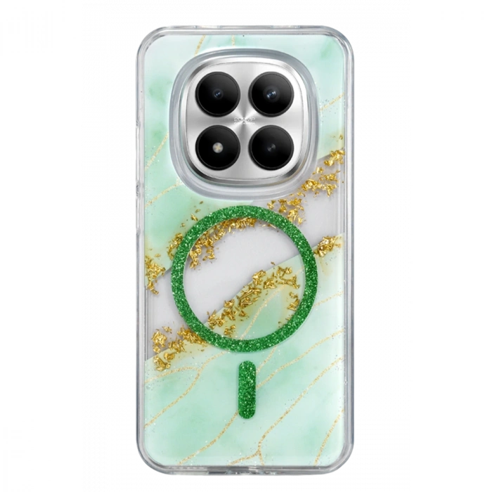 Onegif Xiaomi Redmi Note 15 Pro 5g Lotus Simli Magsafe Kapak - Yeşil