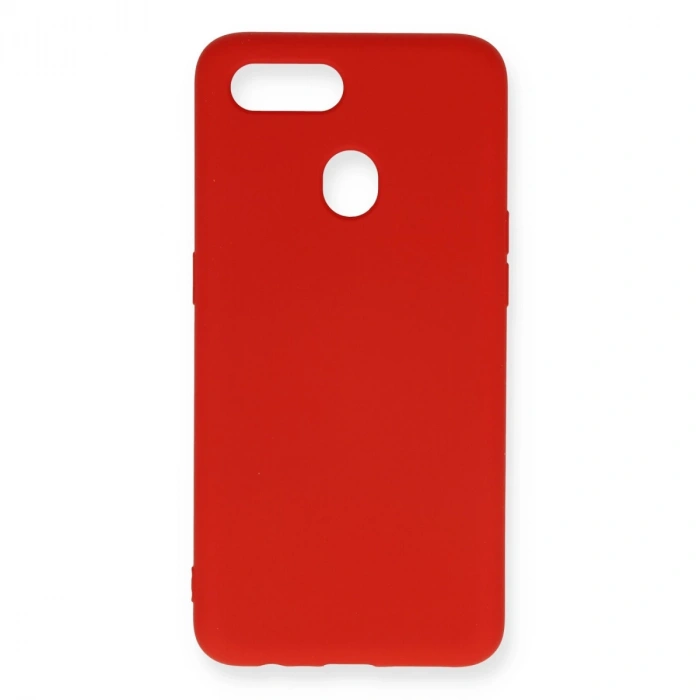 Oppo A12 Kılıf Nano İçi Kadife Silikon - Kırmızı