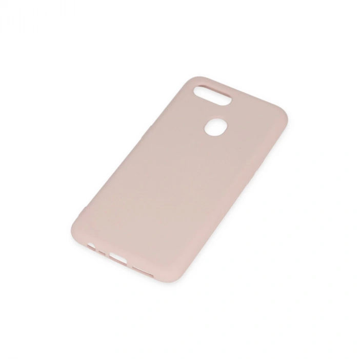 Oppo A12 Kılıf Nano İçi Kadife Silikon - Pudra