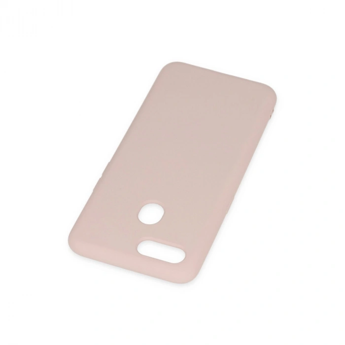 Oppo A12 Kılıf Nano İçi Kadife Silikon - Pudra