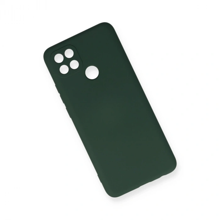 Oppo A15 Kılıf Nano İçi Kadife Silikon - Koyu Yeşil