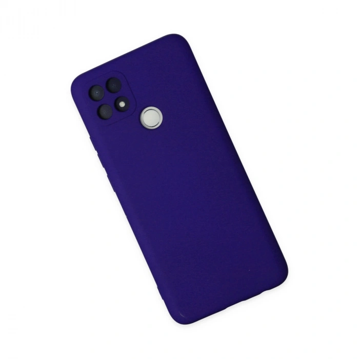 Oppo A15 Kılıf Nano İçi Kadife Silikon - Mor