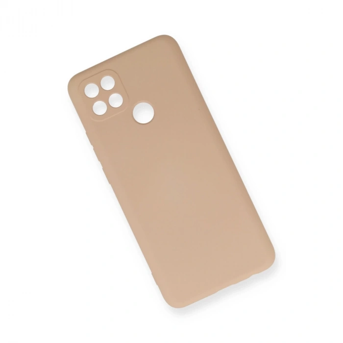 Oppo A15 Kılıf Nano İçi Kadife Silikon - Pudra