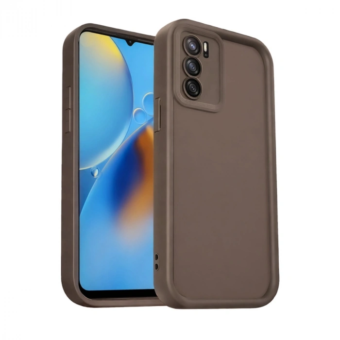 Oppo A16 Kılıf Viera Silikon - Kahverengi
