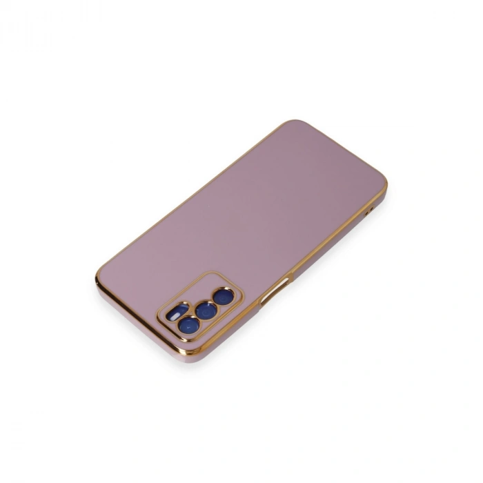 Oppo A16 Kılıf Volet Silikon - Mor