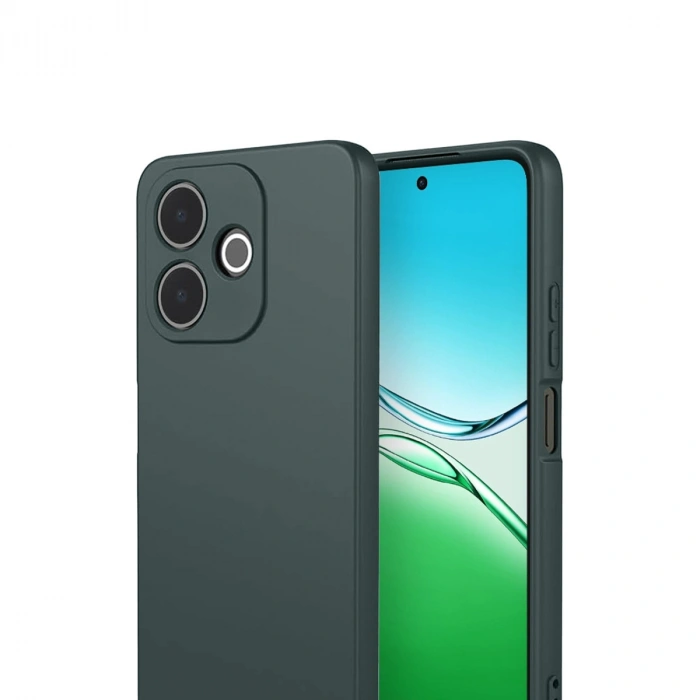 Oppo A5 Pro 4g First Silikon - Koyu Yeşil