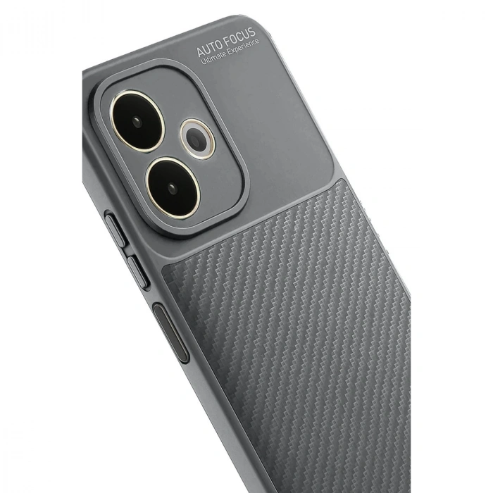 Oppo A5 Pro 4g Kılıf Auto Focus Karbon Kapak - Gri
