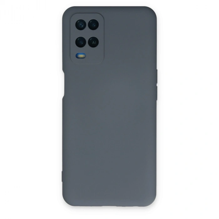 Oppo A54 4g Kılıf Nano İçi Kadife Silikon - Gri