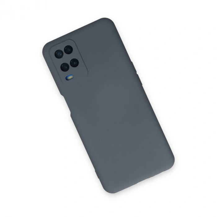 Oppo A54 4g Kılıf Nano İçi Kadife Silikon - Gri