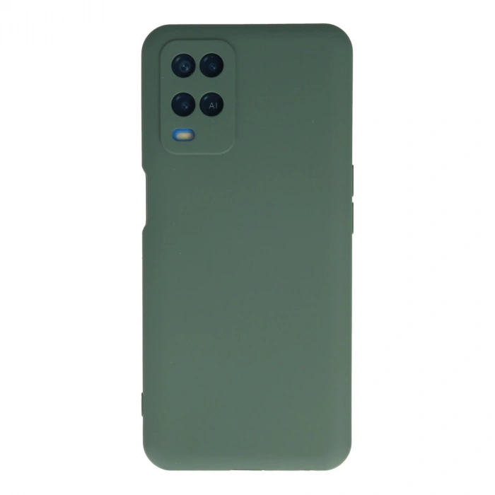 Oppo A54 4g Kılıf Nano İçi Kadife Silikon - Koyu Yeşil