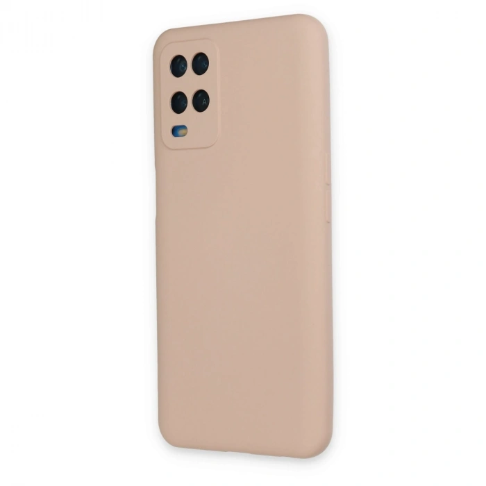 Oppo A54 4g Kılıf Nano İçi Kadife Silikon - Pudra