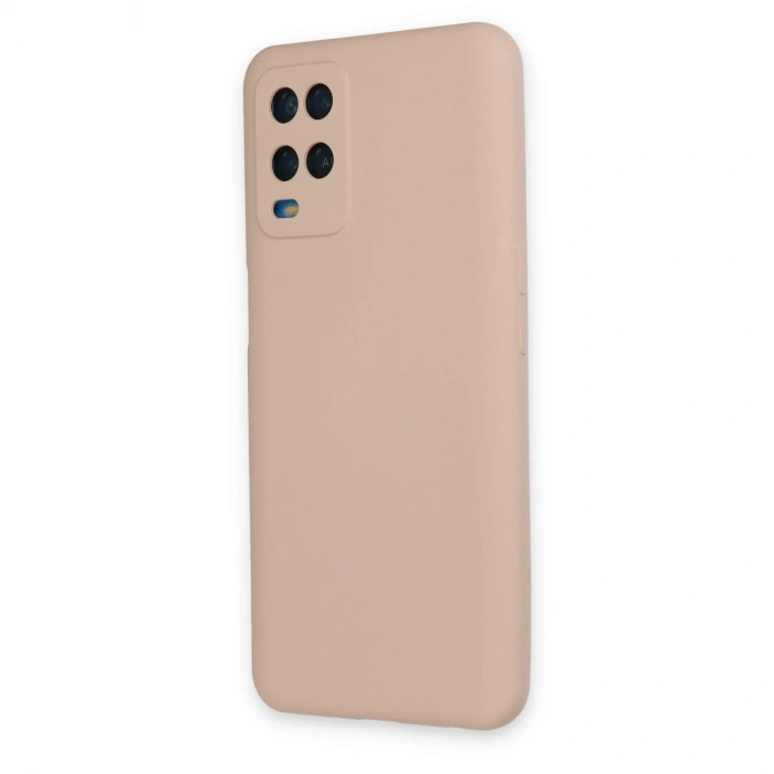 Oppo A54 4g Kılıf Nano İçi Kadife Silikon - Pudra
