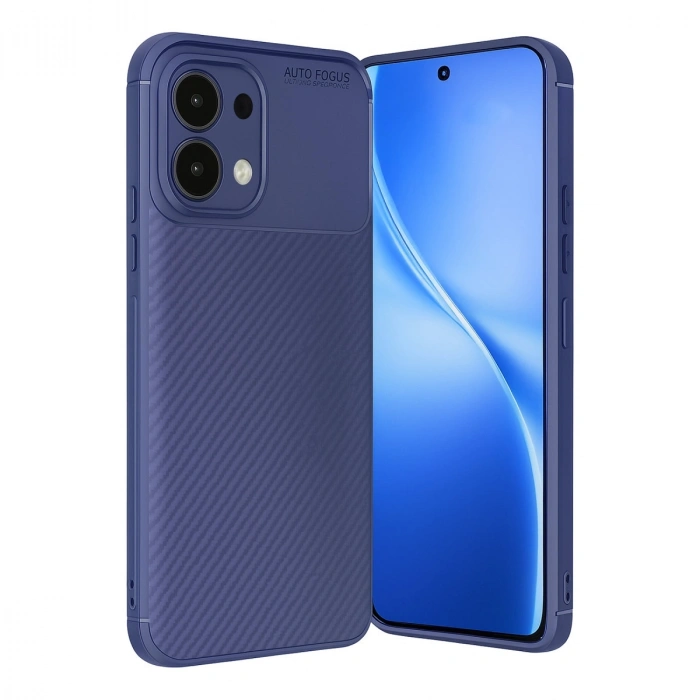 Oppo A6 Pro 4g Auto Focus Karbon Kapak - Lacivert