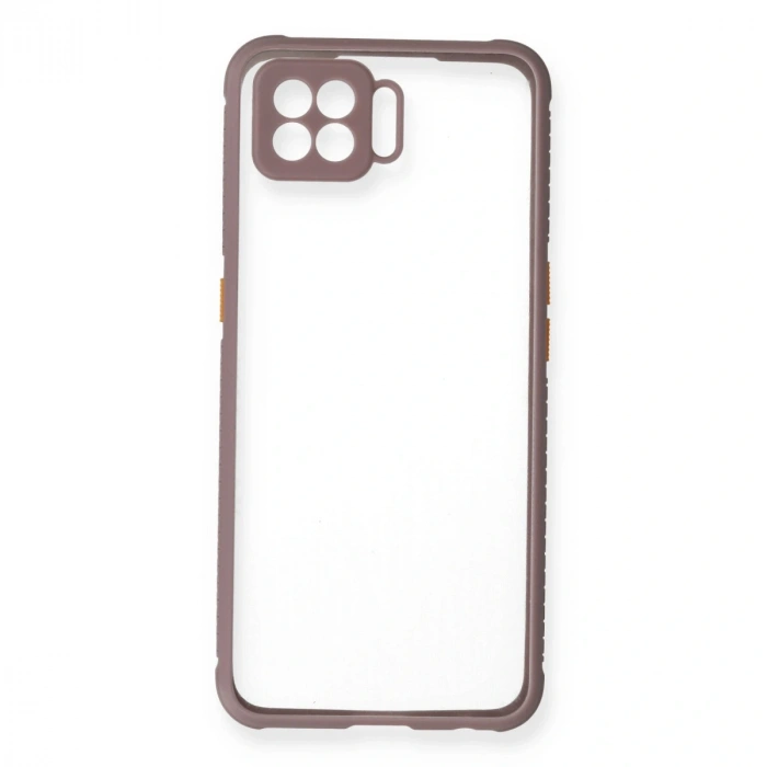 Oppo A73 Kılıf Miami Şeffaf Silikon - Açık Mor