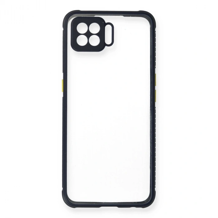 Oppo A73 Kılıf Miami Şeffaf Silikon - Lacivert