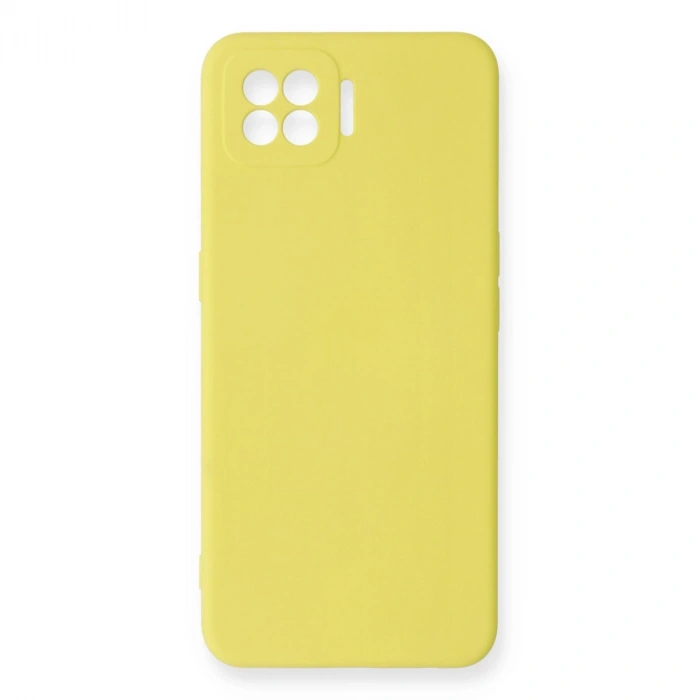 Oppo A73 Kılıf Nano İçi Kadife Silikon - Sarı