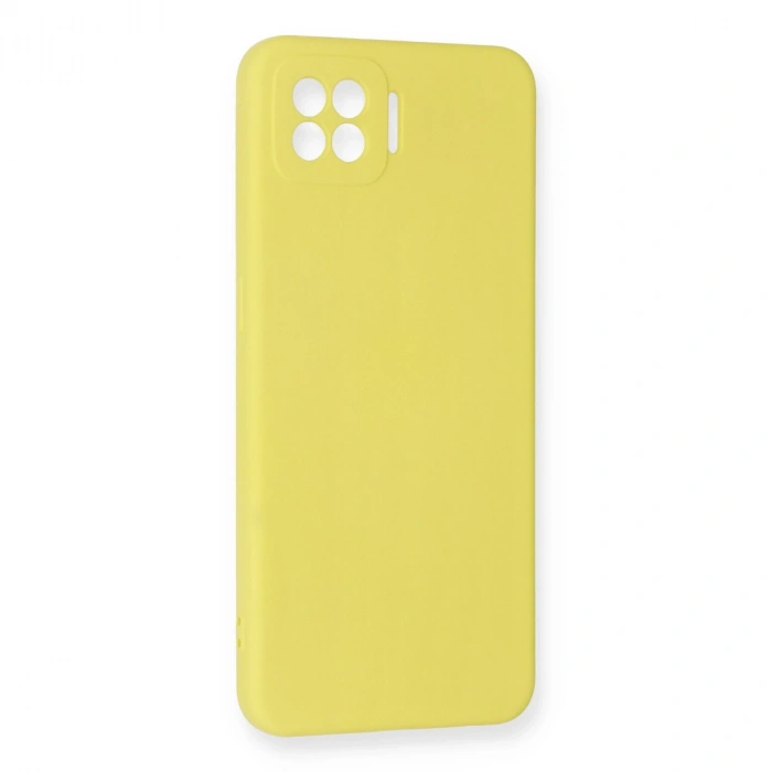 Oppo A73 Kılıf Nano İçi Kadife Silikon - Sarı