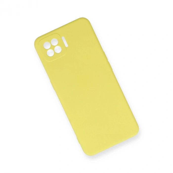 Oppo A73 Kılıf Nano İçi Kadife Silikon - Sarı